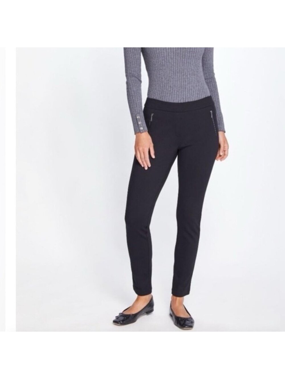 NEW J.McLaughlin Ross Pant Black Skinny Ankle Classic Size 6 Women's